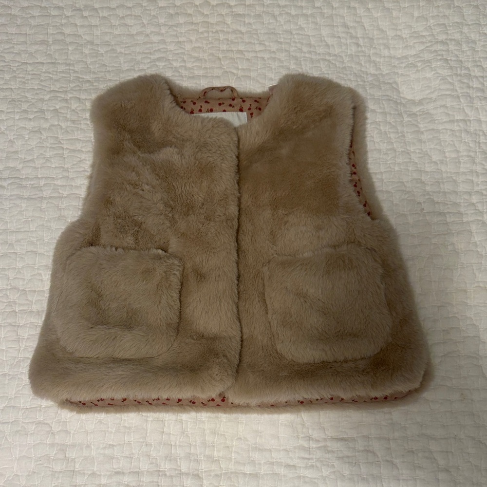 Zara Faux Fur Vest for Baby Girl
